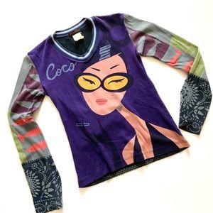 Vintage Custo Barcelona Coco Copyright Art Shirt S